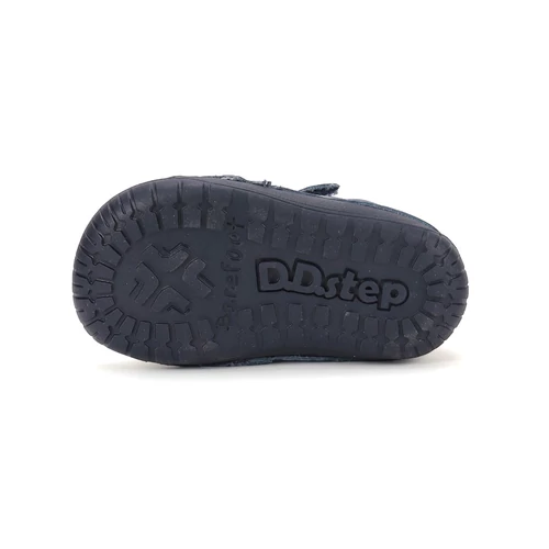 D.D. Step sötétkék dinós barefoot kisfiú cipő