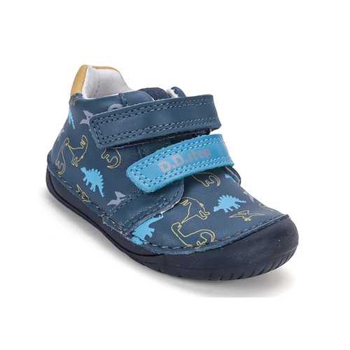 D.D. Step sötétkék dinós barefoot kisfiú cipő