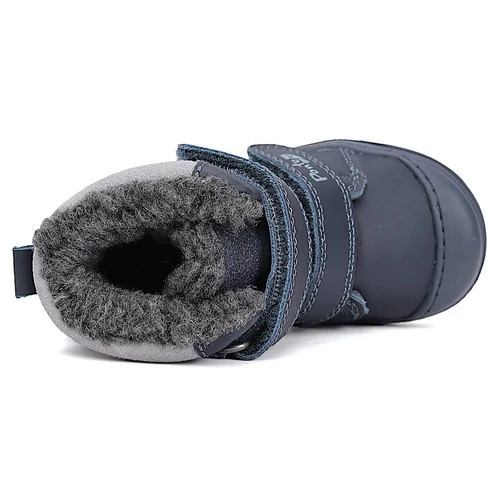 Melegbéléses, valódibőr, sötétkék szupinált Ponte20 gyerekcipő