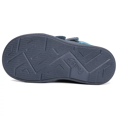 Melegbéléses, valódibőr, sötétkék szupinált Ponte20 gyerekcipő