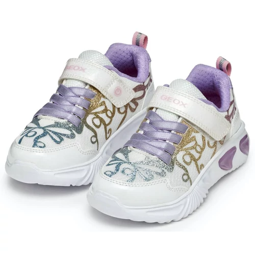 Sportos, könnyű Geox gyerekcipő, villogó leddel "Assister girl"