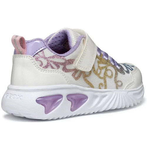 Sportos, könnyű Geox gyerekcipő, villogó leddel "Assister girl"