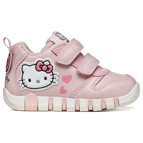 Geox Hello Kitty bőrbéléses rózsaszín gyerekcipő, az első lépésekhez