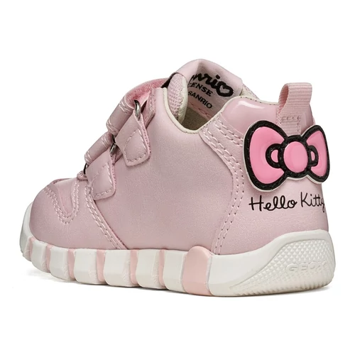 Geox Hello Kitty bőrbéléses rózsaszín gyerekcipő, az első lépésekhez