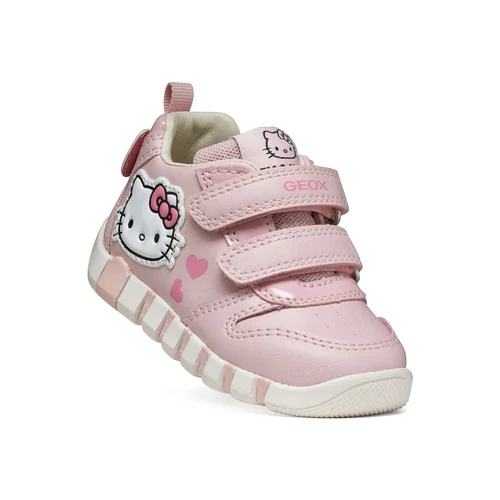 Geox Hello Kitty bőrbéléses rózsaszín gyerekcipő, az első lépésekhez