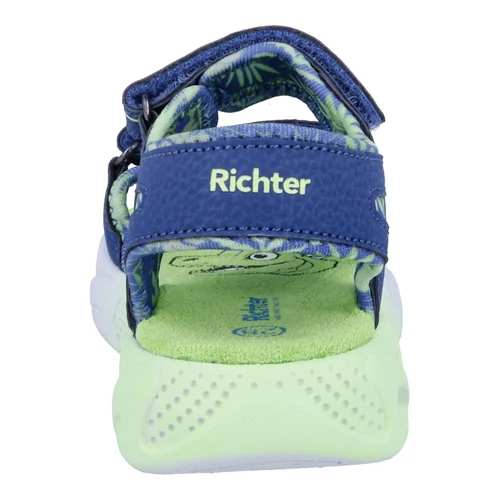 Sötétkék, sportos Richter kisfiú szandál, talpában LED