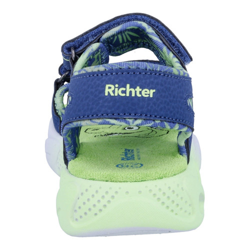 Sötétkék, sportos Richter kisfiú szandál, talpában LED