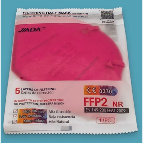 Jiada FFP2 CE 0370 szelep nélküli rózsaszín maszk